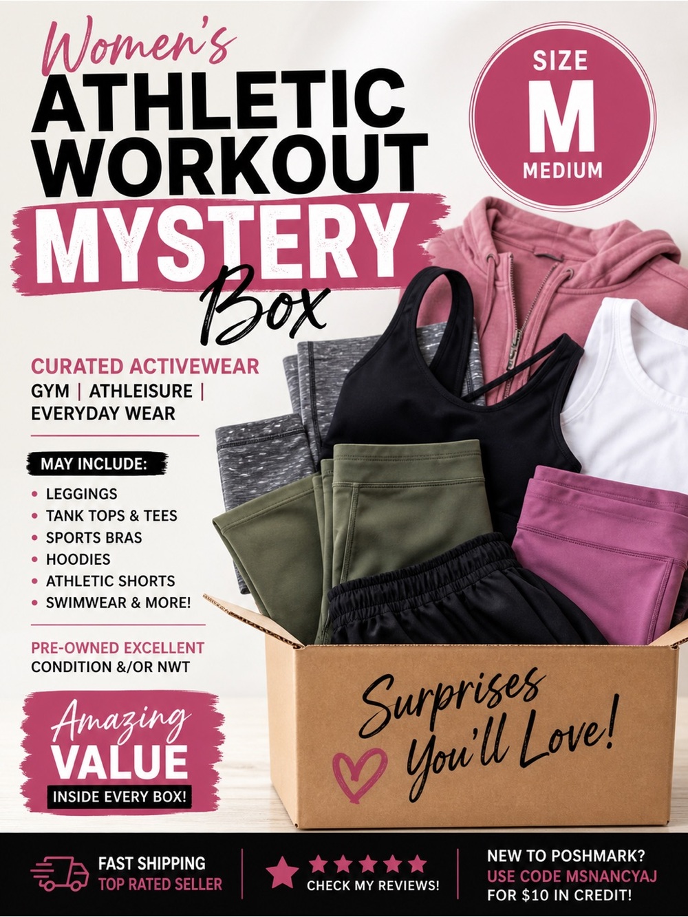 Women's Athletic Workout Mystery Box - Multi-Color Activewear